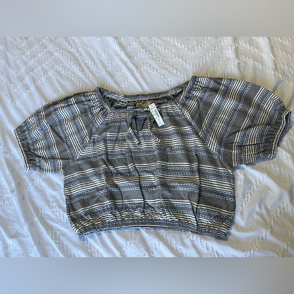 Madewell jacquard keyhole crop top size S - Picture 2 of 8